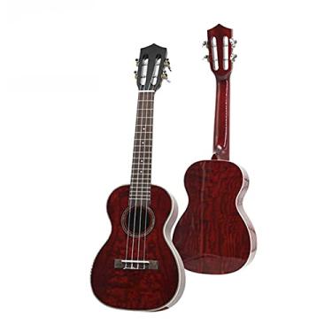 Imagem de Ukulele infantil 26 23 21 polegadas Ukelele Rosewood Fingerboard 4 cordas Havaí mini guitarra flor salgueiro material ukelele acessórios (tamanho: 66 cm)