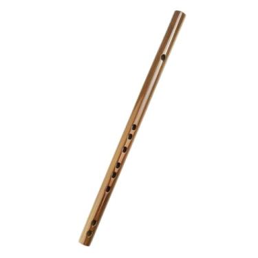 Imagem de Flauta de bambu de madeira para iniciantes F chave curta flauta vento madeira instrumento musical portátil