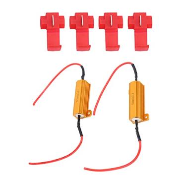 Imagem de aqxreight 2pcs 50W LED Decodificador 8Ω Resistor de Carga Canbus Cancelador Livre de Erros para Farol Foglight DRL LED de Faróis Perfeitos e o Decodificador Resolve Lâmpadas Cintilantes