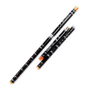 Imagem de Flauta de bambu chinês juntas de latão branco C D E F G chave instrumentos musicais de sopro de madeira flauta transversal Dizi (cor: E)