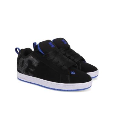 Imagem de DC Court Graffik Tênis de skate masculino, preto/azul, Preto/azul, 45