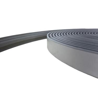 Imagem de Boiserie Moldura Roda Meio de Autoadesiva Flexível 5 Metros 4cm x 1cm – Decoração de Parede Moderna e Prática (Cinza,5 metros)