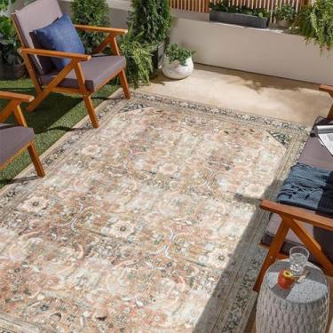 Imagem de Tapetes externos para jardim, tapetes externos para pátio, tapete externo durável reciclado lavável para quintal, varanda, deck B 50 x 80 cm