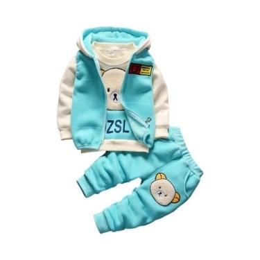 Imagem de Conjunto De Pijamas De Inverno Em Veludo Para Bebês Meninos E Meninas,