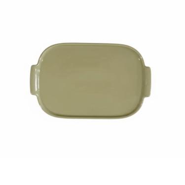 Imagem de Bandeja Refratária Retangular 32 cm Verde Chá Porcelana