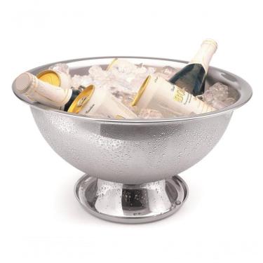 Imagem de Champanheira Grande De Aço Inox 8 Litros Com Base Coletora De água Balde De Gelo Gigante Festa Bar