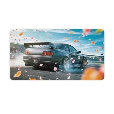 Imagem de HouLaiZhe JDM Tapetes de mesa de carro R32LL/A, ーーー Tapetes de mouse para jogos, tapetes de mesa grandes para teclado de mesa, tapete de computador 40 x 75 cm