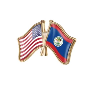 Imagem de EnigmaGlow Emblema de broche de pino único World Most Countries United States and Other Countries Cross Friendship Pin Badge para homens e mulheres, 1.3x0.9inch（33x23mm）, Metal, resina