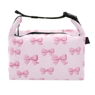 Imagem de STAYTOP Linda lancheira de gravata borboleta com fivela de alça, lancheira isolada para meninos e meninas, lancheira térmica para trabalho escolar