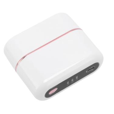 Imagem de ZJchao Escova Alisadora de Cabelo Sem Fio, Mini Pente de Alisamento Aquecido Com íons Negativos para Estilo de Viagem, Material ABS Branco