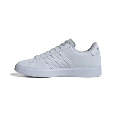 Imagem de adidas Tênis feminino Grand Court 2.0, Azul Halo/Azul Halo/Cinza Mágico Metálico, 41
