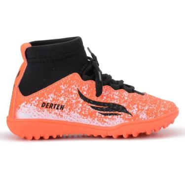 Imagem de Chuteira Infantil Society Botinha Cano Alto Meia Original (Laranja, BR, Criança de 4 a 8 anos, Numérico, 28)