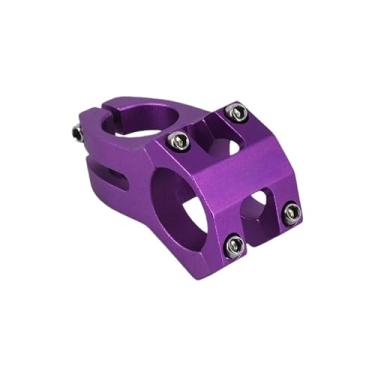 Imagem de Mesa de guidão curta para MTB 25.4/31.8x45 em liga de alumínio para bicicletas de corrida, downhill e estrada.(25.4mm-purple)