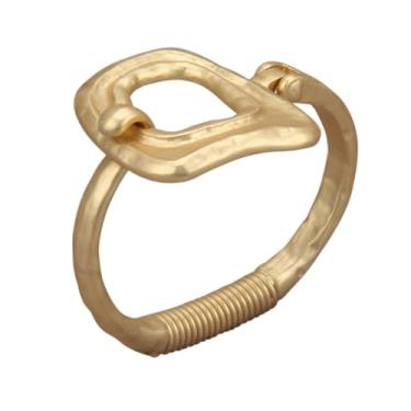 Imagem de Bjesinmo Pulseira feminina dourada com contas de prata, pulseira aberta, empilhável, com contas elásticas, boho, presentes para esposa e casal, Medium, Cobre, Sem Pedra Preciosa