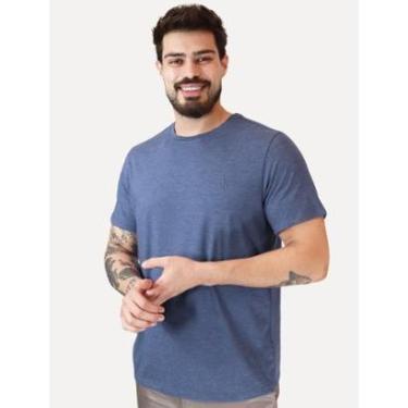 Imagem de Camiseta Dudalina Masculina Regular Azul Escuro Mescla-Masculino