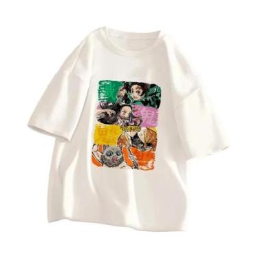 Imagem de Camiseta Unissex Demon Slayer Kimetsu No Yaiba Anime Verão Manga Curta