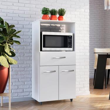 Imagem de Armário Multiuso Luni 2 Portas 1 Gaveta Cozinha Mb1 Cor Branco Pc
