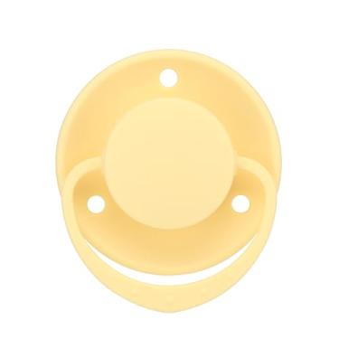 Imagem de Somniumnight Chupeta de tamanho adulto para ansiedade: silicone redondo paci bico grande substituição para seleep - lata de liberação de estresse desmontada e remontada ideia de presente amarela