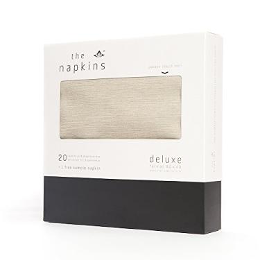 Imagem de The Napkins US Guardanapo de jantar clássico de luxo 40 x 40 cm castanho-acinzentado