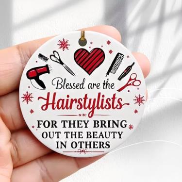 Imagem de Ímã de geladeira vintage enfeite de cabeleireiros design de ferramentas de cabelo -5,8 cm adesivo de geladeira redondo acrílico decoração retrô presente tamanho perfeito para geladeira, armário ou