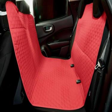 Imagem de Kit 3 peças Protetor de Banco Veicular Dianteiro e Traseiro Impermeável Universal (Vermelho)