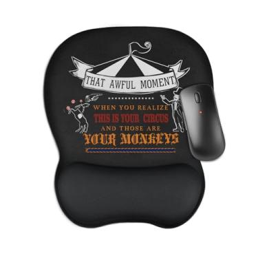 Imagem de Aganmi Mouse pad ergonômico engraçado com descanso de pulso para trabalho, base de borracha antiderrapante para alívio da dor, computador, laptop, casa, escritório, decoração acessórios, colega de