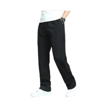 Imagem de Calças Casuais Masculinas De Algodão Tamanho Grande, Ajuste Solto, Cal