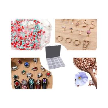 Imagem de Caixa Organizadora De Plástico Transparente Com 16 Compartimentos Para