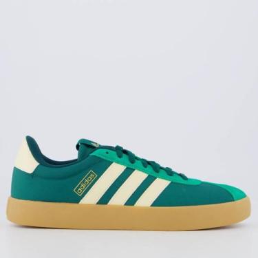 Imagem de Tênis Adidas VL Court 3.0 Verde e Dourado, 41