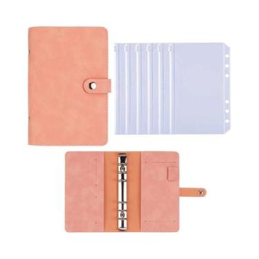 Imagem de Capa De Caderno A6 Para Crianças Em Couro PU Com 6 Furos Para Planejam