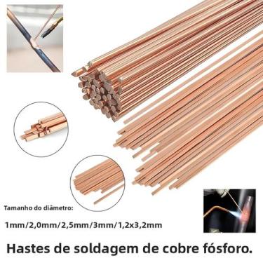 Imagem de Eletrodos De Soldagem De Cobre Fosforoso 1-3mm, Fio Redondo E Plano, C