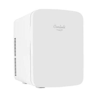 Imagem de Cooluli Mini geladeira de 15 L para quarto, carro, mesa de escritório e dormitório universitário - refrigerador e aquecedor portátil de 12 V para alimentos, bebidas, cuidados com a pele, beleza e
