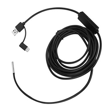 Imagem de Cosiki Câmera Endoscópica de Alta Definição Com Lente de 3,9 Mm à Prova D'água para Celular TypeC, Ferramenta de Inspeção de Luzes LED IP67 6 para Tubo de Pia de água, Plástico Preto 3, Pés (Cabo