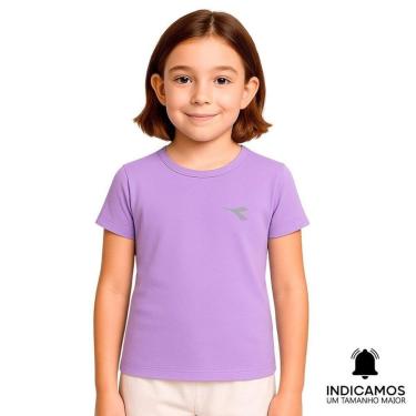 Imagem de Camiseta Diadora Small Logo Juvenil Menina - Lilás 14-Unissex