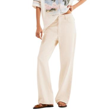 Imagem de Calça Hering Feminina Reta Cintura Média em Sarja-Feminino