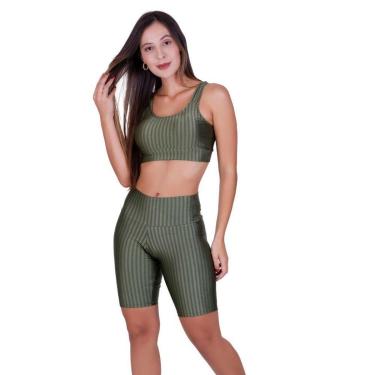 Imagem de Conjunto Top e Bermuda 3D Academia Fitness Bruna-Feminino