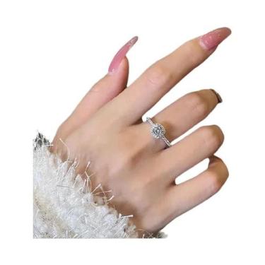 Imagem de Anel De Coração De Prata Esterlina 925 Com Zircônia Clara Para Mulhere