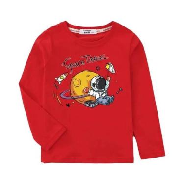 Imagem de Camiseta De Astronauta Para Meninos, Camiseta De Algodão Infantil Com 