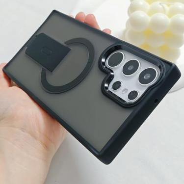 Imagem de Capa traseira fosca para carregamento sem fio para Samsung Galaxy S25 Edge, S23, S24 Ultra Plus e S24 FE (para Galaxy S25 Edge/Preto)