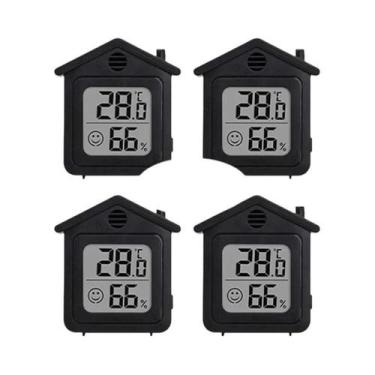 Imagem de Termômetro Digital Interno Higrômetro 4pcs Mini Medidor De Temperatura