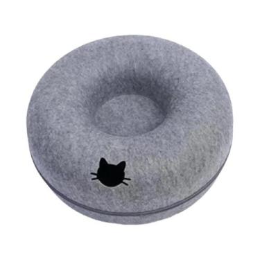Imagem de Cama Interativa Para Gatos Em Feltro Com Buraco De Ventilação E Túnel 