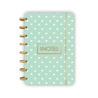 Imagem de Caderno de Disco Flex A5 Coração Verde com 80 folhas abyara graf (tipo caderno inteligente)
