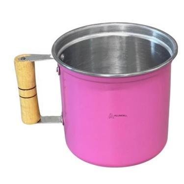 Imagem de Canecao Leiteira Fervedor Aluminio Pop N16 2 Litros Rosa Liso Cabo de 