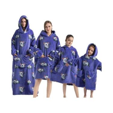 Imagem de Moletom Unissex Oversized De Fleece Com Mangas, Cobertor Gigante De Ha