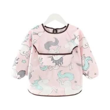 Imagem de Babadores Impermeáveis De Manga Longa Para Bebês Recém-Nascidos, Roupa