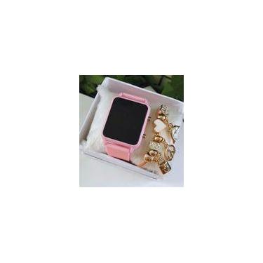Imagem de Relogio Smart Watch X51 mini ROSA com 3 pulseiras tamanho 38mm GPS SOM