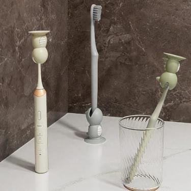 Imagem de Pacote com 3 porta-escovas de dentes de dinossauro, estojo de viagem de silicone, organizador fofo - 10 cm C x 4,5 cm L