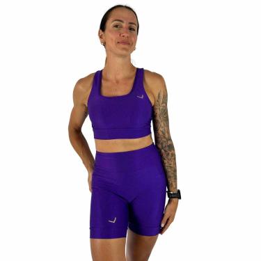 Imagem de Conjunto Fitness Feminino Top Short Com Bolso Boa Compressão Indrills Running Slim Amora-Feminino