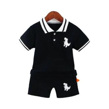 Imagem de Conjunto De Roupas Casuais Para Bebê Menino Com Estampa De Dinossauro 