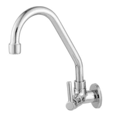 Imagem de Torneira bica movel inox - torneira para cozinha inox - bica movel parede